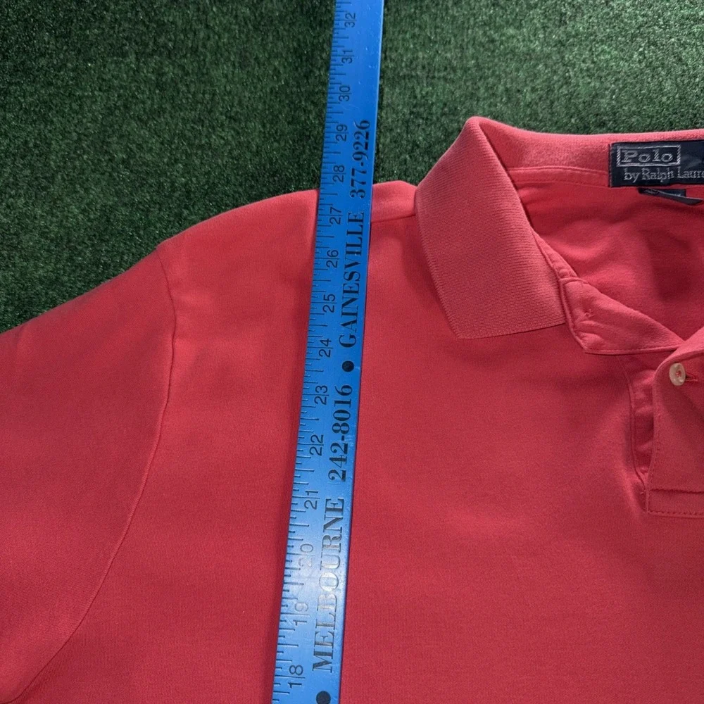 Polo Ralph Lauren Pink Poll Shirt Men's Size XL 100% Cotton Blue Horse